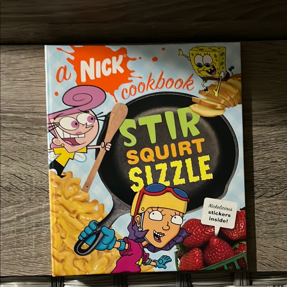 Nickelodeon Stir Squirt Sizzle Cookbook with Vibrant Characters